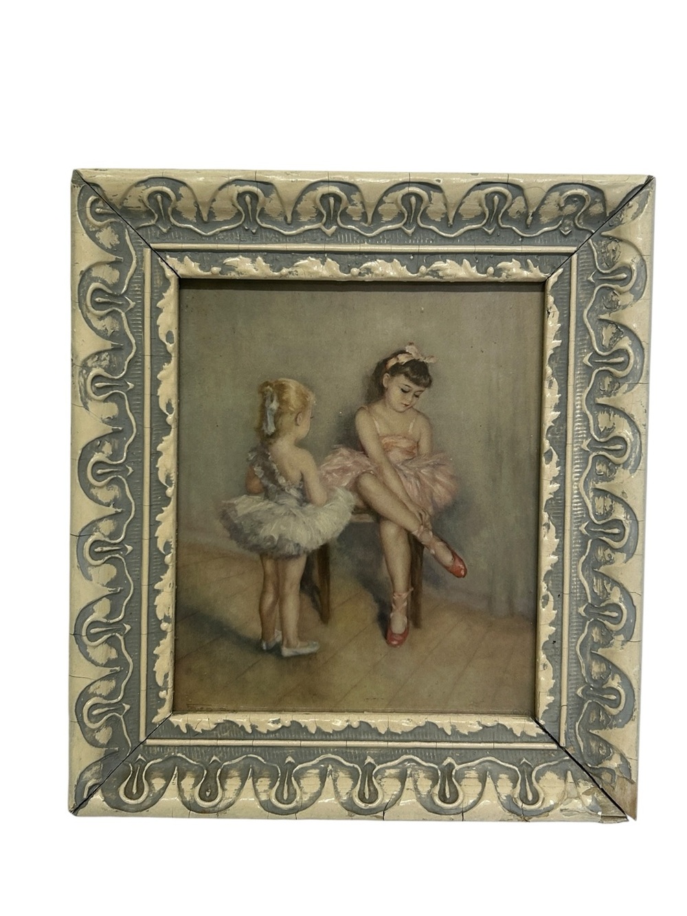 Vintage Ballerina Girls Framed Art Print Willing to Learn Picture
